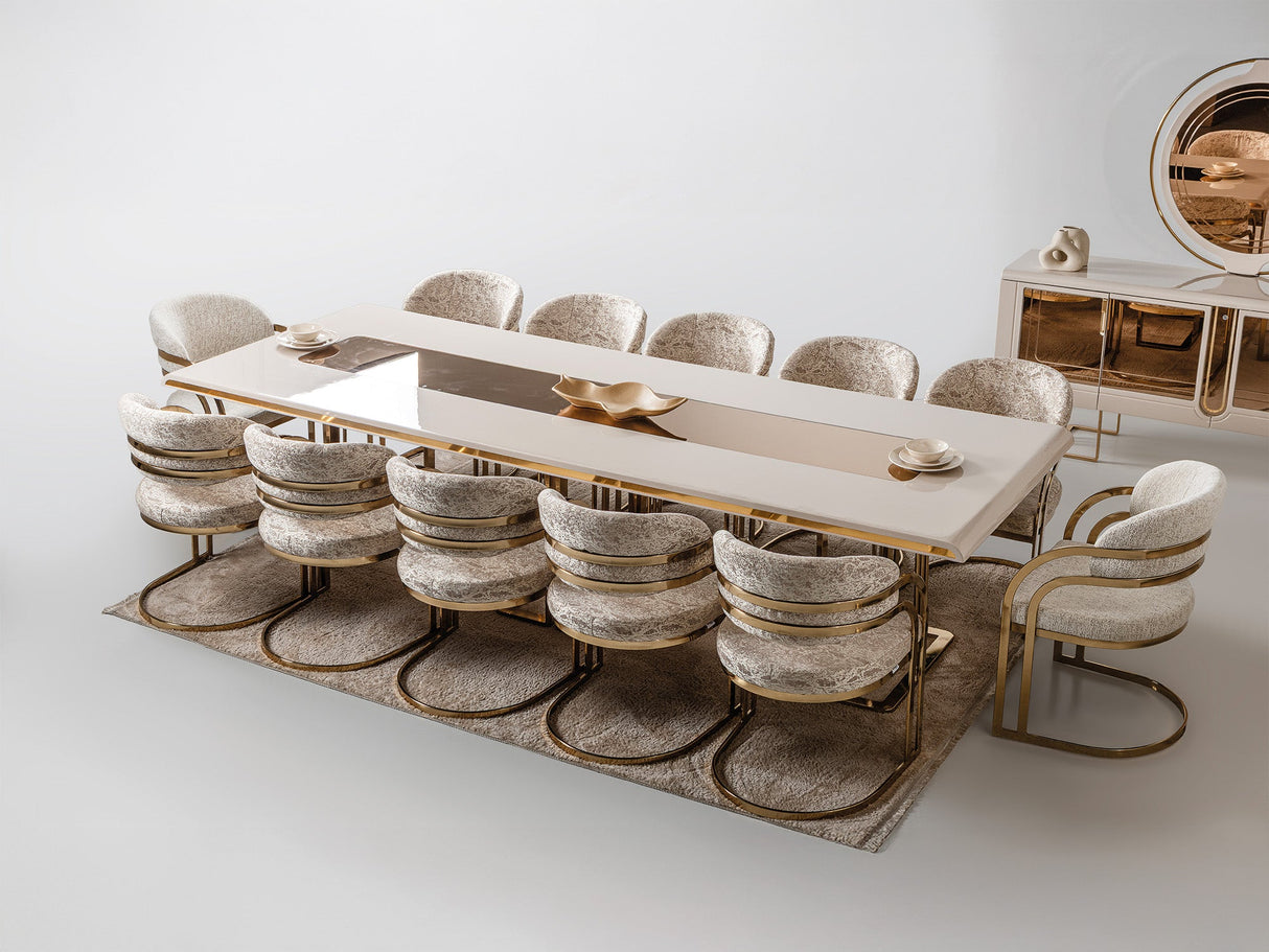 Monza Dining Table, Table 130" from Furnia - Luna Furniture