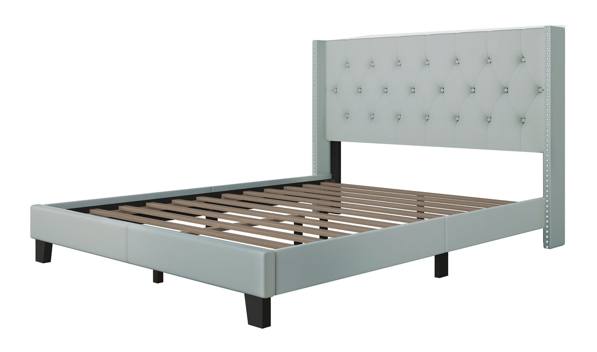 Moonstar Grayish Blue Queen Platform Bed from Happy Homes - Luna Furniture