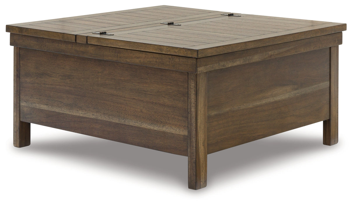Moriville Coffee Table with 1 End Table in Grayish Brown from Ashley Furniture - Luna Furniture