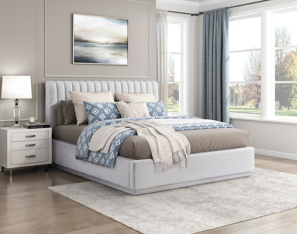 Mulvane Natural Full Upholstered Platform Bed