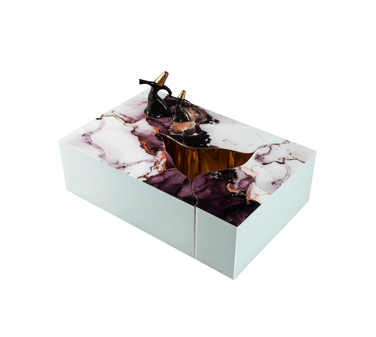 Dream White Marble 3-Piece Coffee Table from Nova Furniture - Luna Furniture