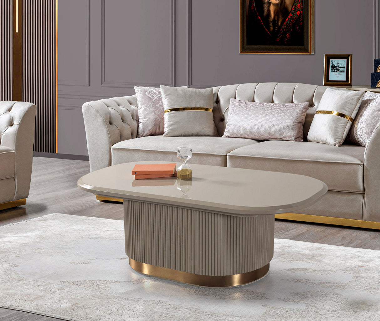 Milena Taupe Coffee Table from Nova Furniture - Luna Furniture