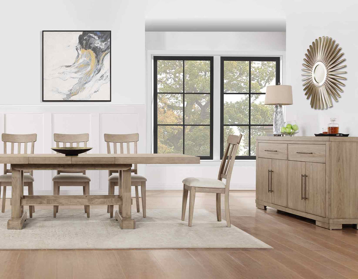 Napa Weathered Sand Dining Room Set from Steve Silver - Luna Furniture