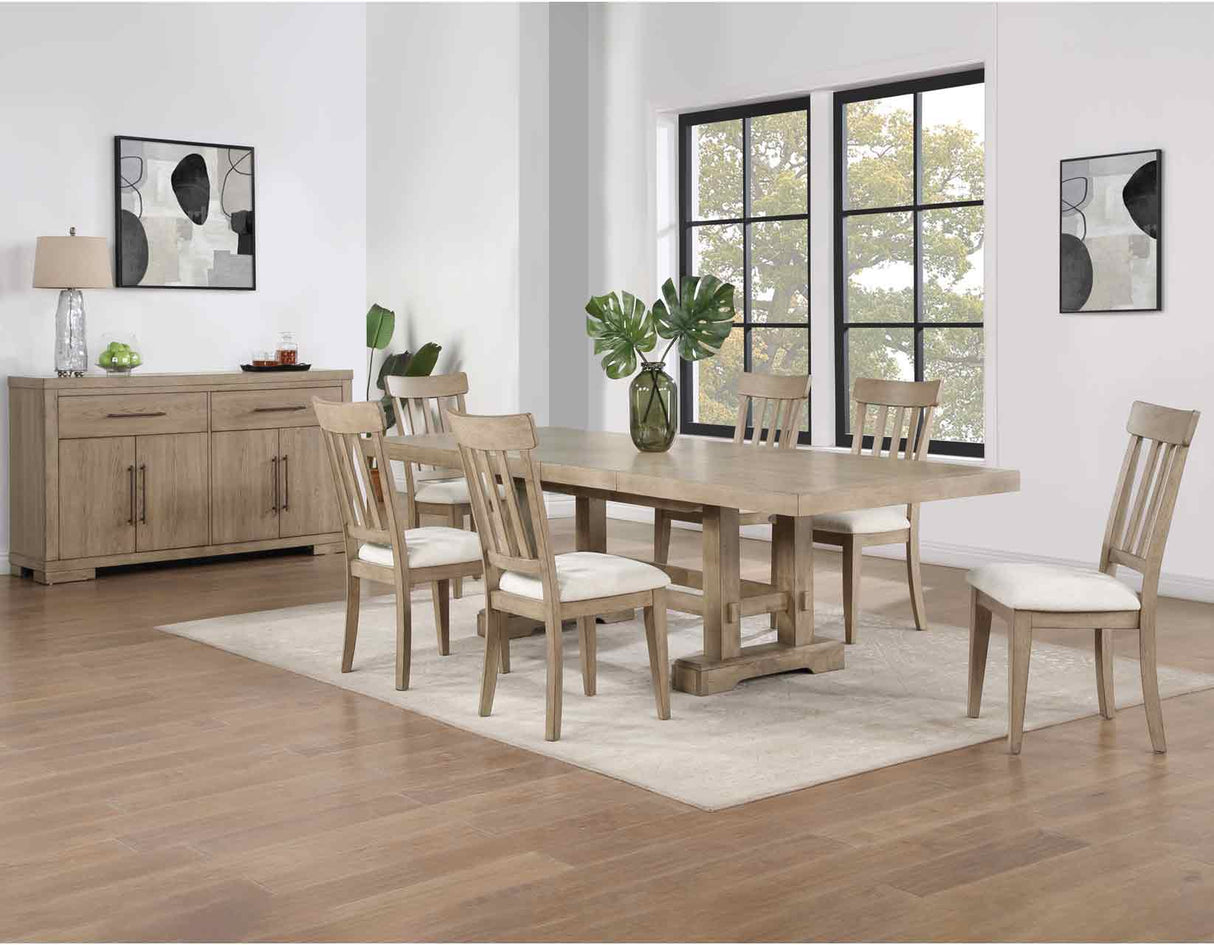 Napa Weathered Sand Dining Room Set from Steve Silver - Luna Furniture