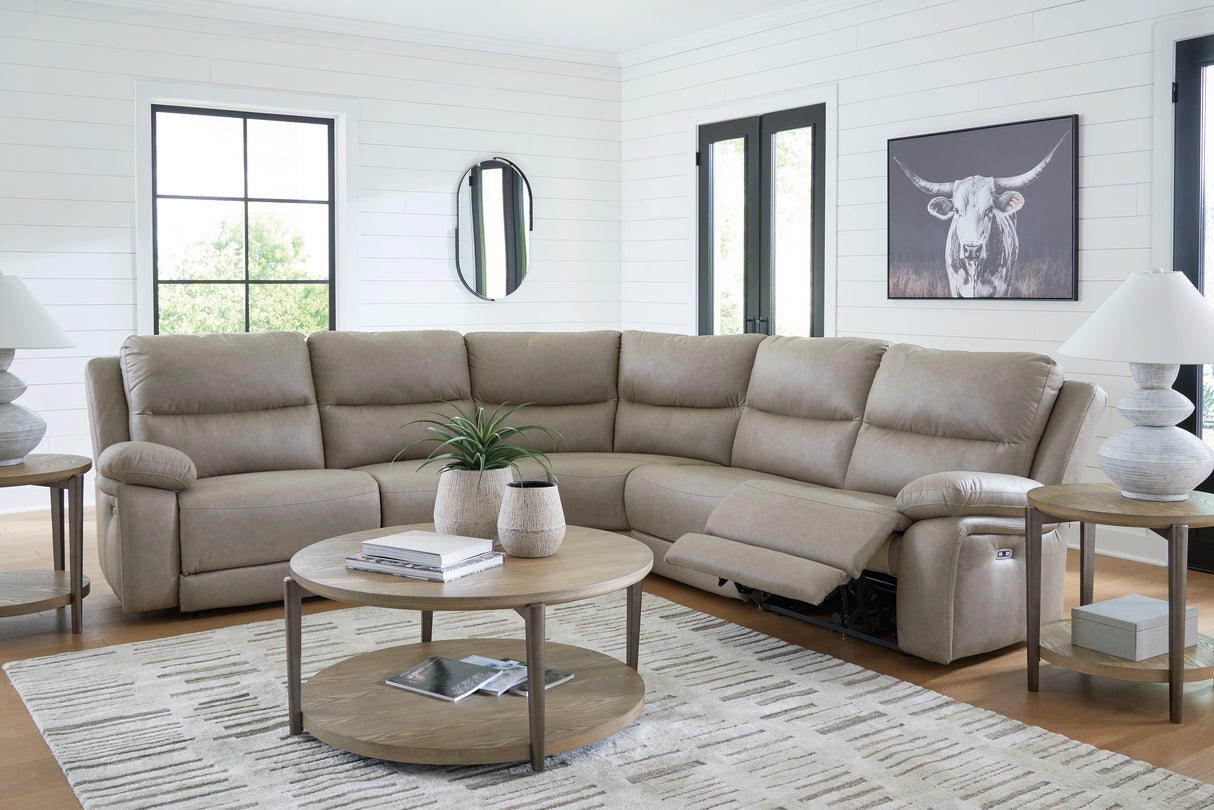 Narwhal Place Pebble 5-Piece Power Reclining Sectional from Ashley Furniture - Luna Furniture