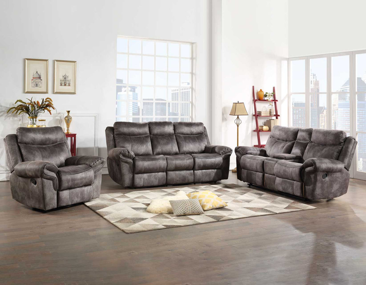 Nashville Gray 3-Piece Reclining Living Room Set from Steve Silver - Luna Furniture