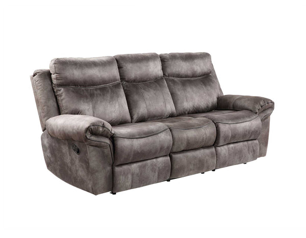 Nashville Gray Reclining Sofa w/Drop-Down Console