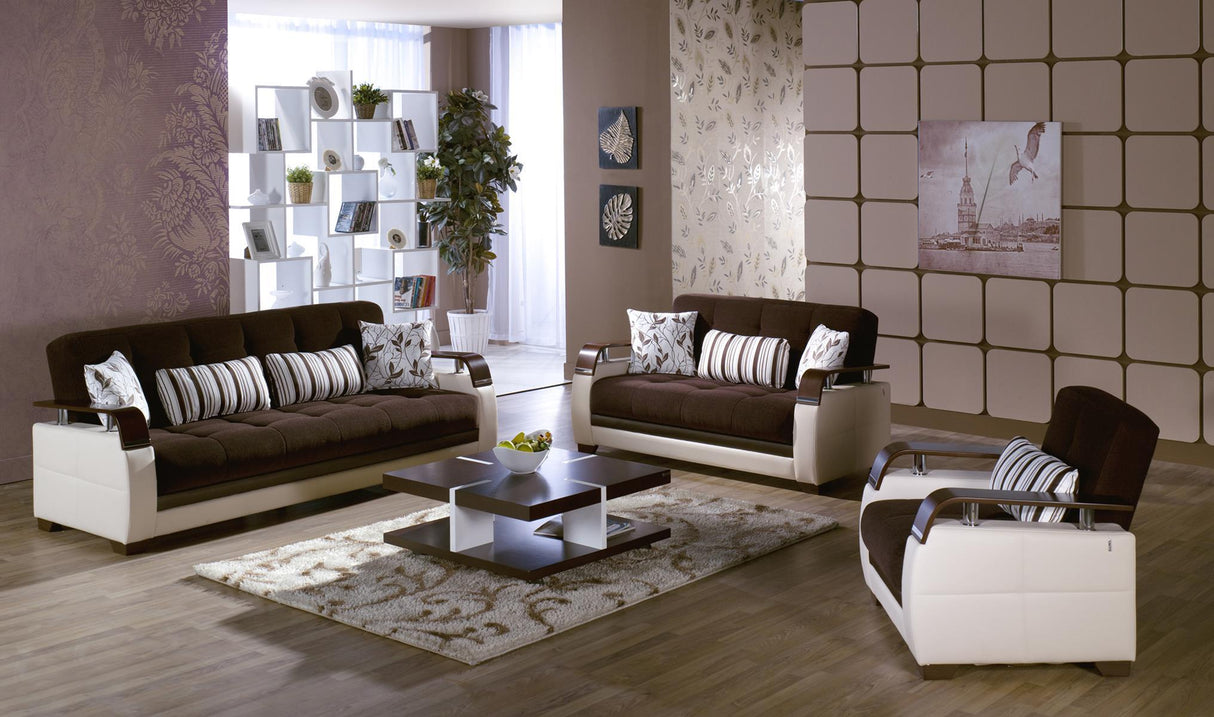 Natural Colins Brown Living Room Set from Bellona - Luna Furniture