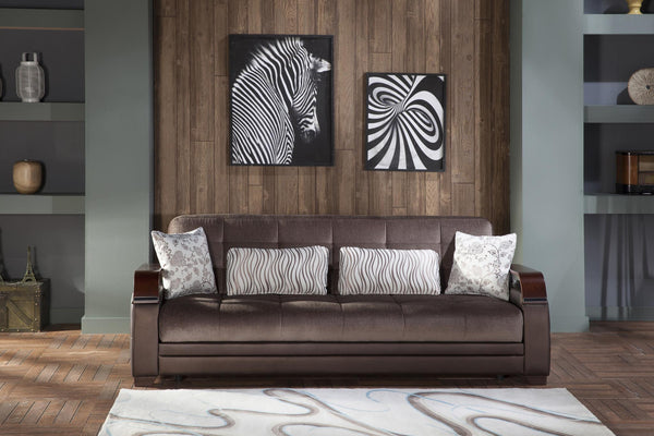 Natural Prestige Brown 3-Seat Sleeper Sofa