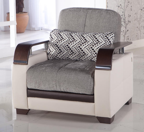 Natural Valencia Grey Armchair