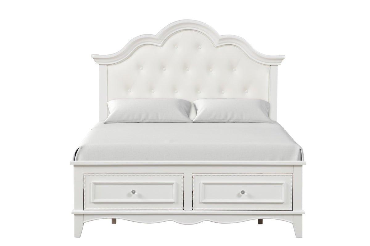 Naucalpan White Traditional Bedroom Set from Furniture of America - Luna Furniture