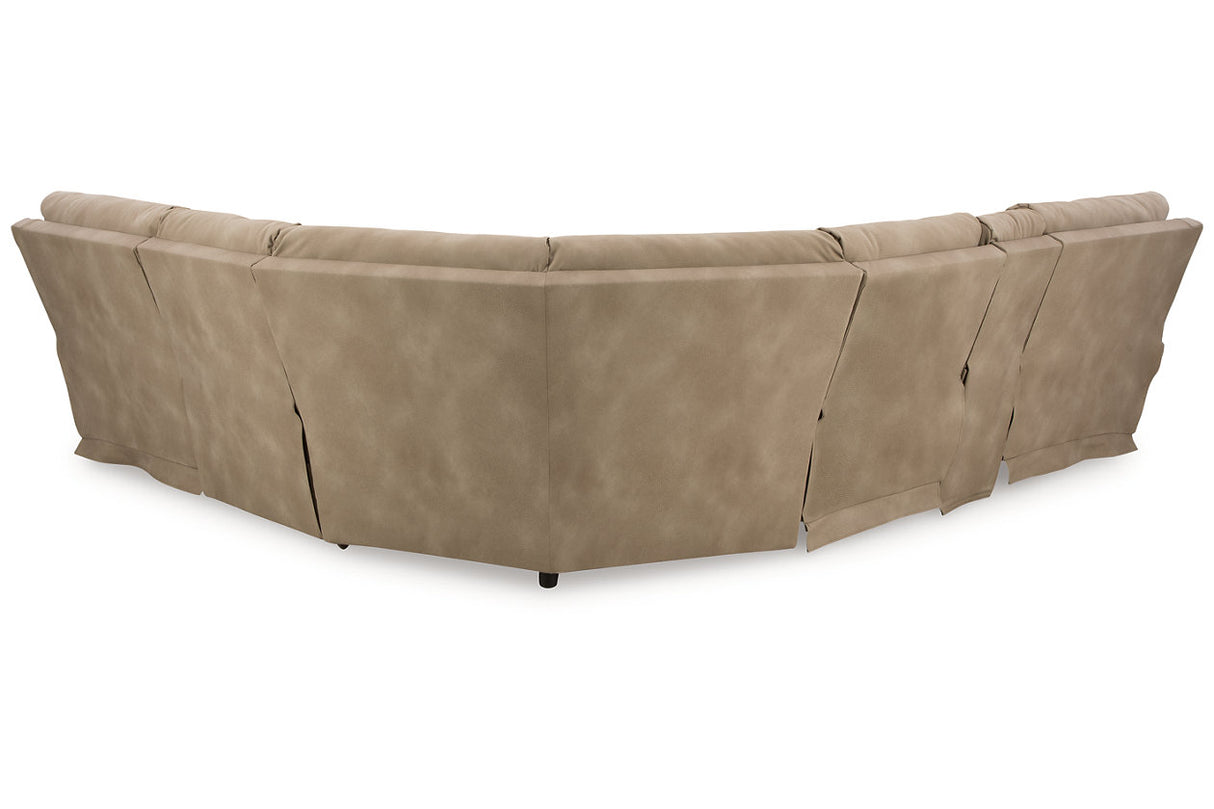 Next-Gen DuraPella Sand 6-Piece Power Reclining Sectional from Ashley - Luna Furniture