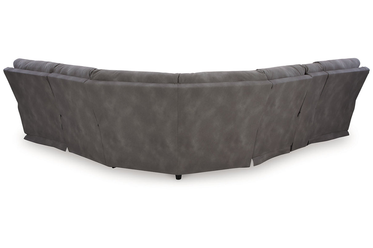 Next-Gen DuraPella Slate 6-Piece Power Reclining Sectional from Ashley - Luna Furniture