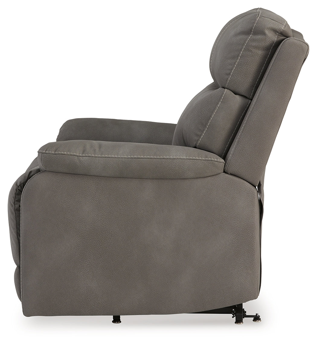Next-Gen Durapella Slate Power Lift Recliner from Ashley Furniture - Luna Furniture