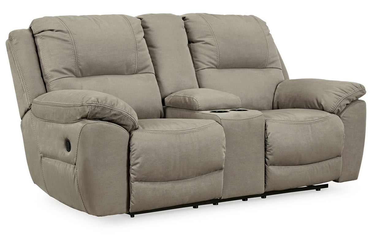 Next-Gen Gaucho Putty Power Reclining Sofa and Loveseat from Ashley Furniture - Luna Furniture