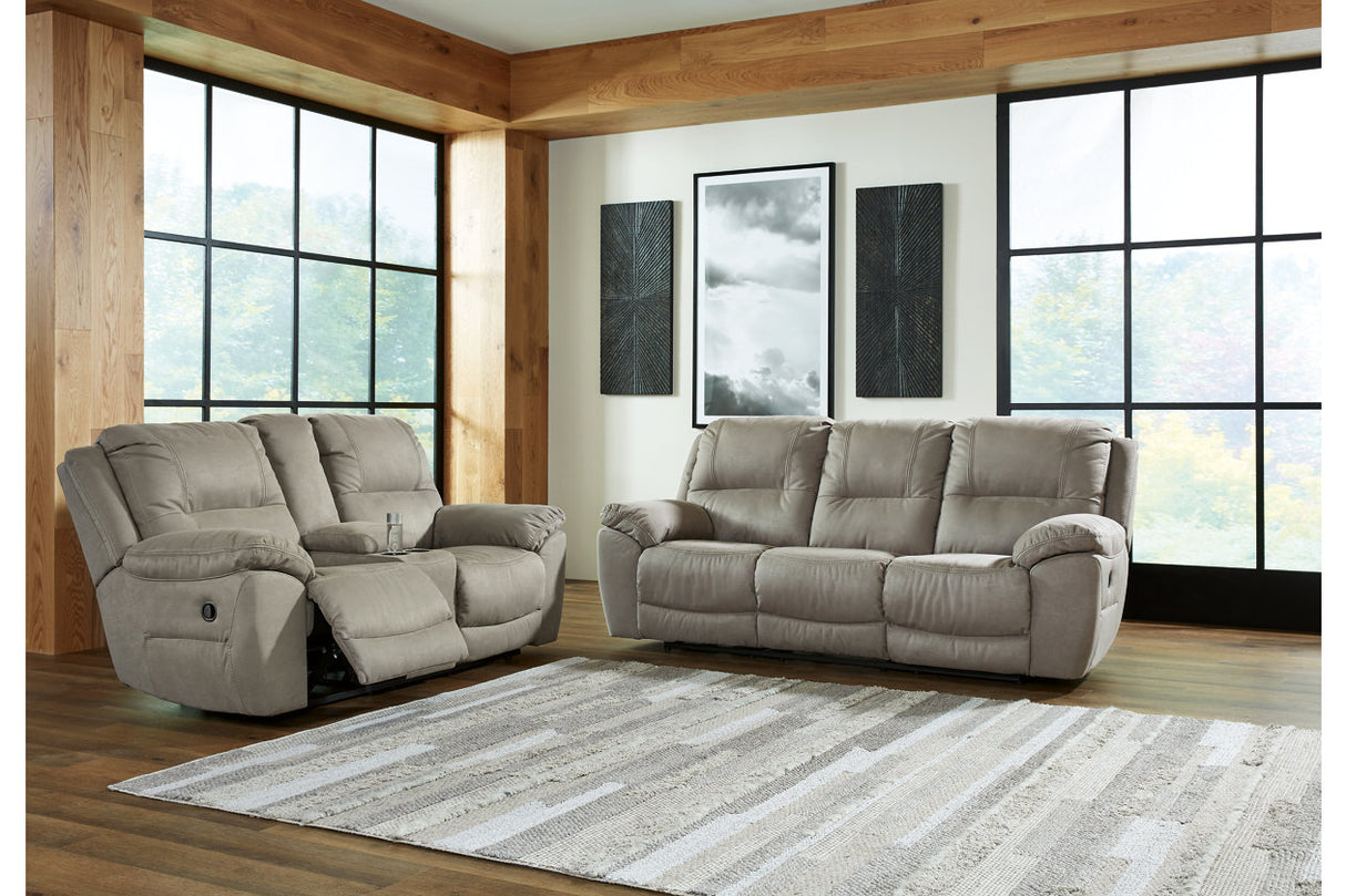 Next-Gen Gaucho Putty Power Reclining Sofa and Loveseat from Ashley Furniture - Luna Furniture