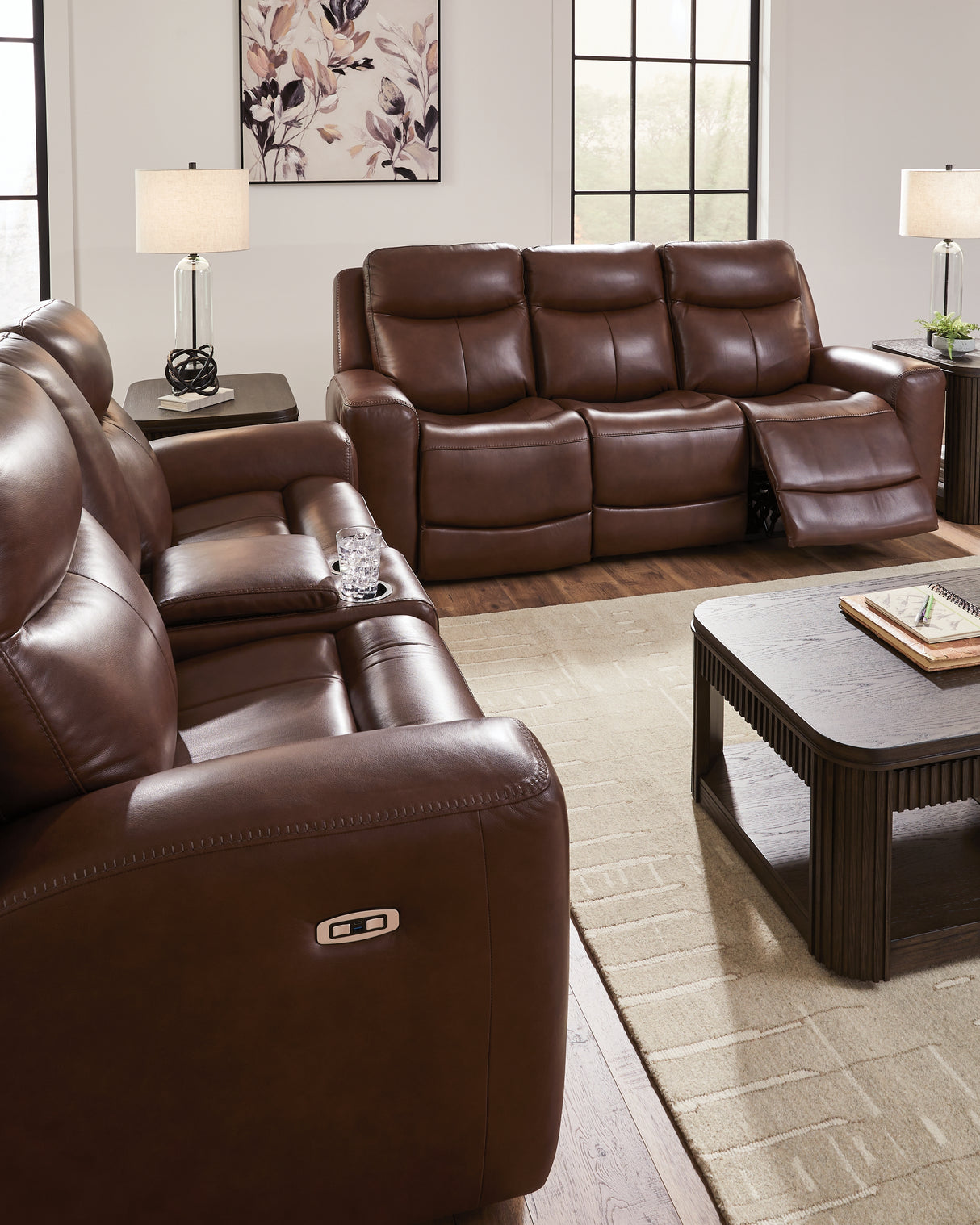 Next Move Sofa and Loveseat in Mahogany from Ashley Furniture - Luna Furniture