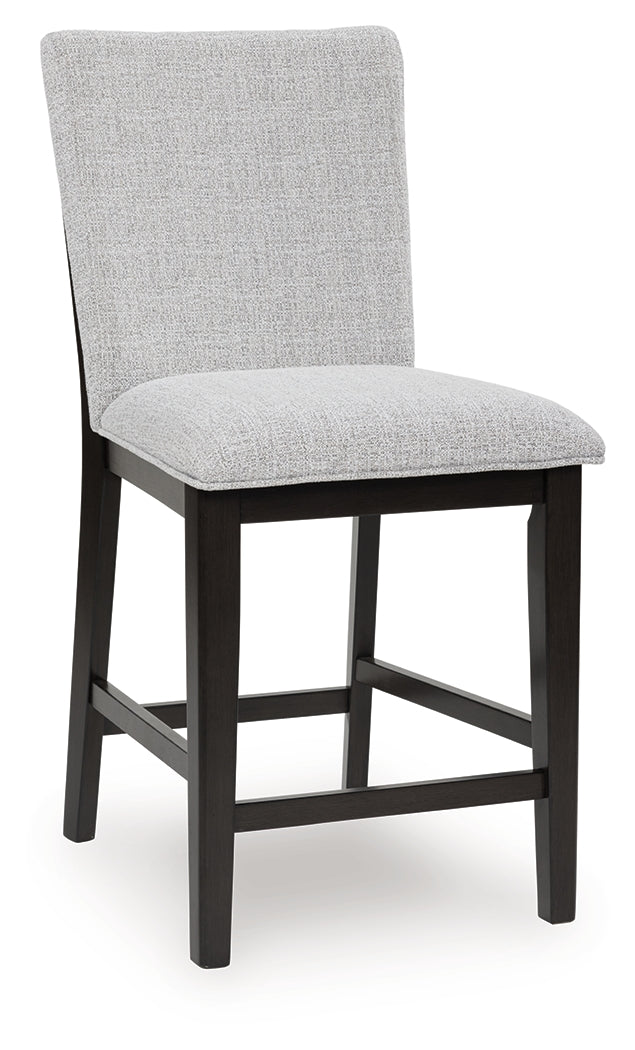 Neymorton Dark Grayish Brown Counter Height Barstool, Set of 2 from Ashley - Luna Furniture