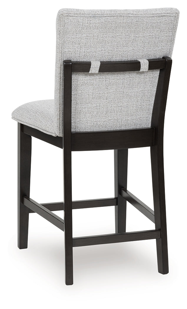 Neymorton Dark Grayish Brown Counter Height Barstool, Set of 2 from Ashley - Luna Furniture