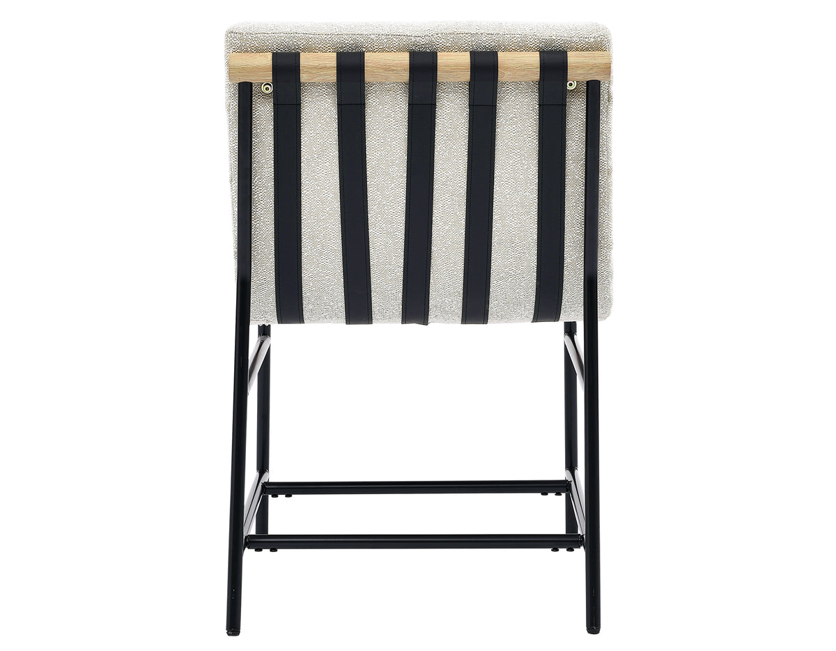 Nicco 20″ Side Chair, Eggshell Polyester Fabric from Steve Silver - Luna Furniture