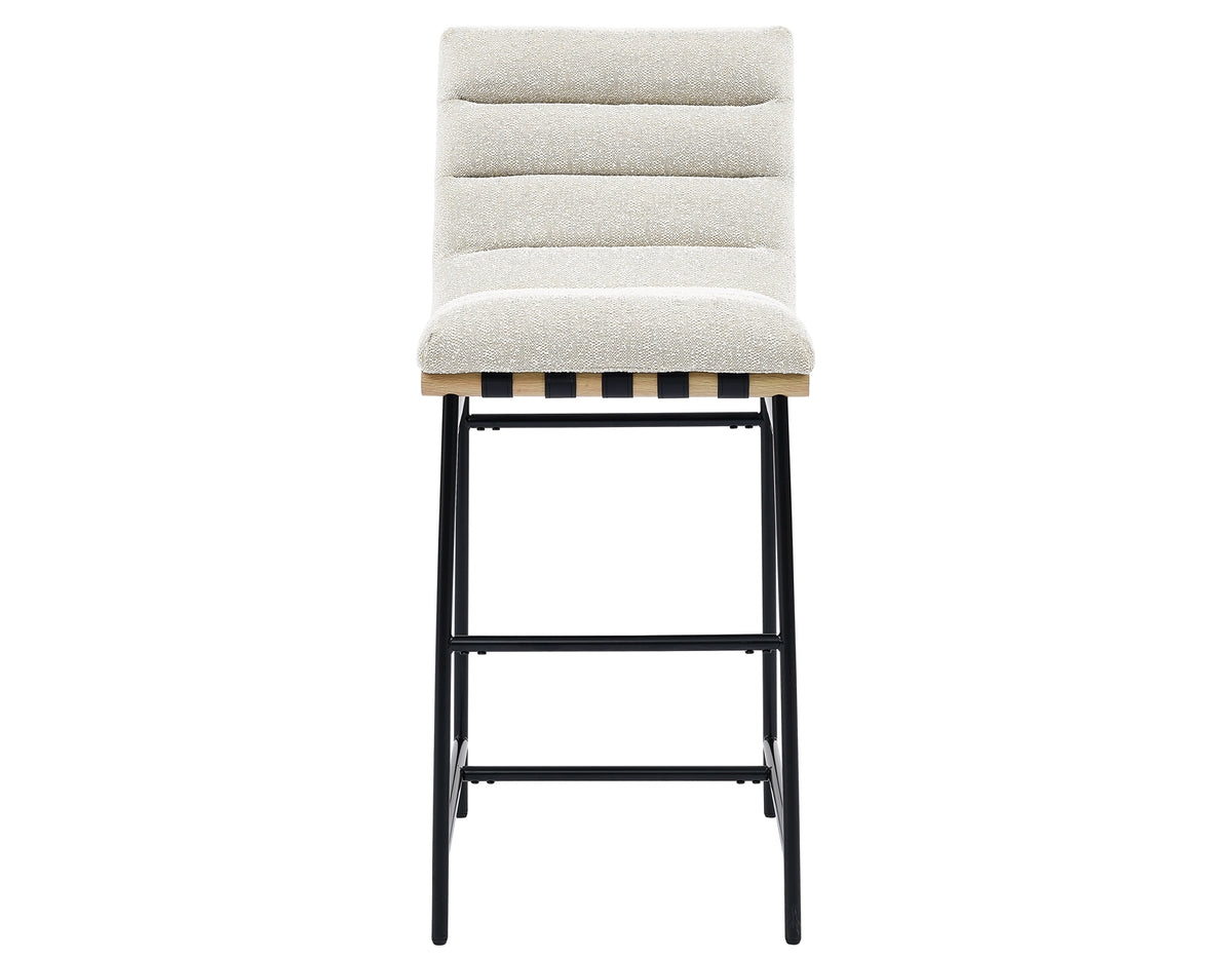 Nicco Black/Eggshell 30-inch Bar Chair from Steve Silver - Luna Furniture