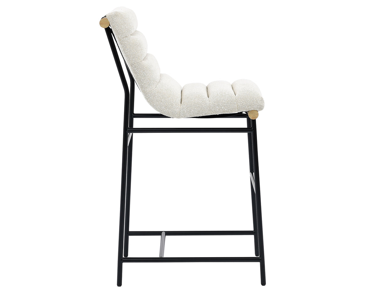 Nicco Black/Eggshell 30-inch Bar Chair from Steve Silver - Luna Furniture