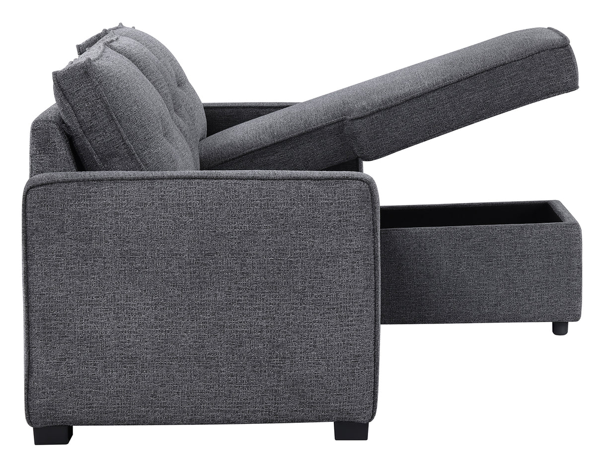 Noah Flippable, Convertible Storage Sleeper Chofa, Gray from Steve Silver - Luna Furniture