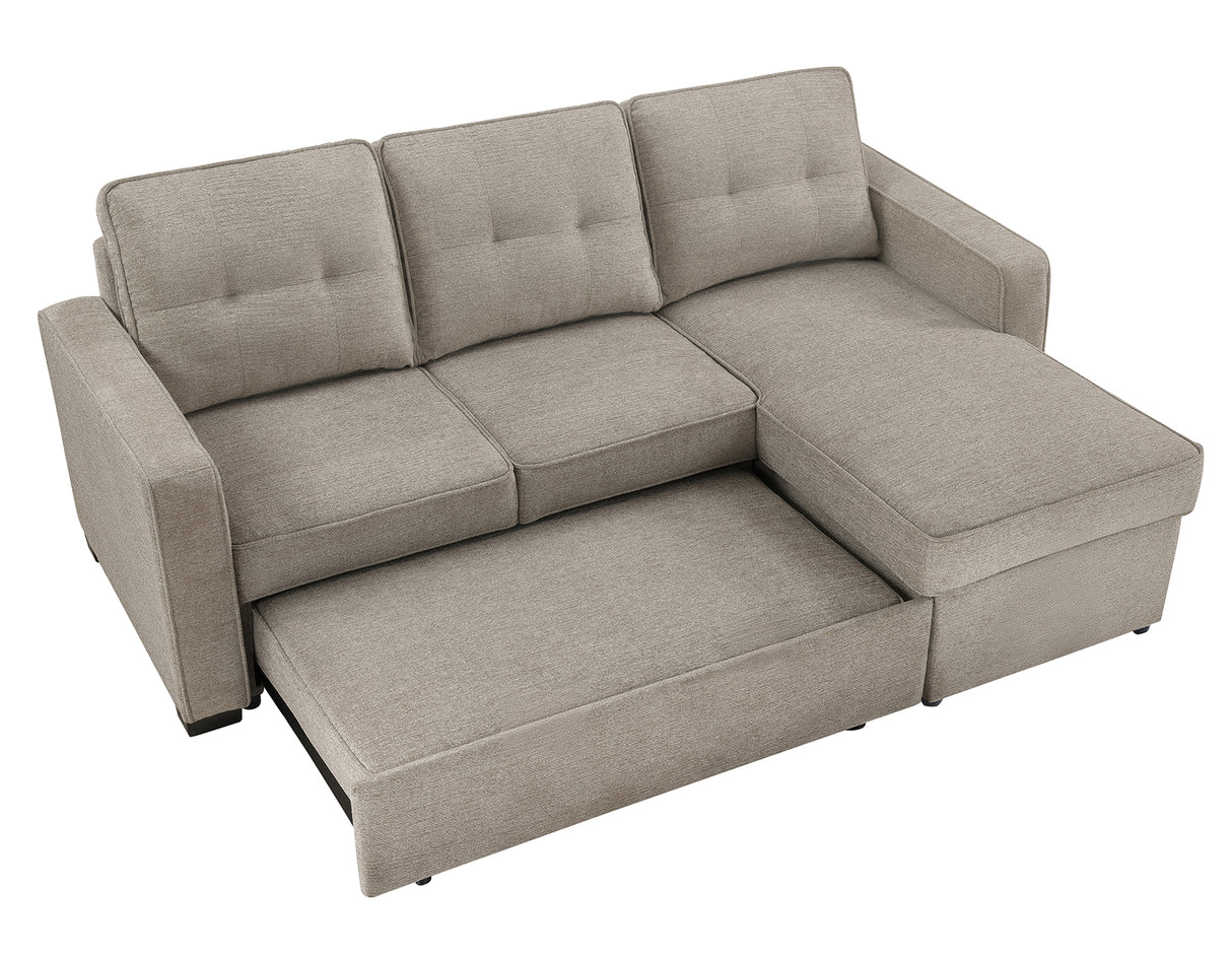 Noah Flippable, Convertible Storage Sleeper Chofa, Tan from Steve Silver - Luna Furniture