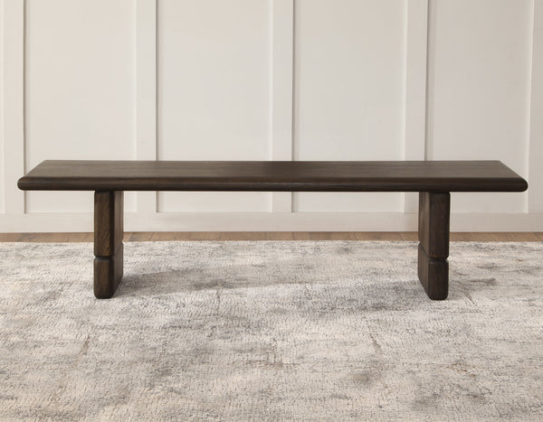Norvell Dark Espresso Solid Wood Bench