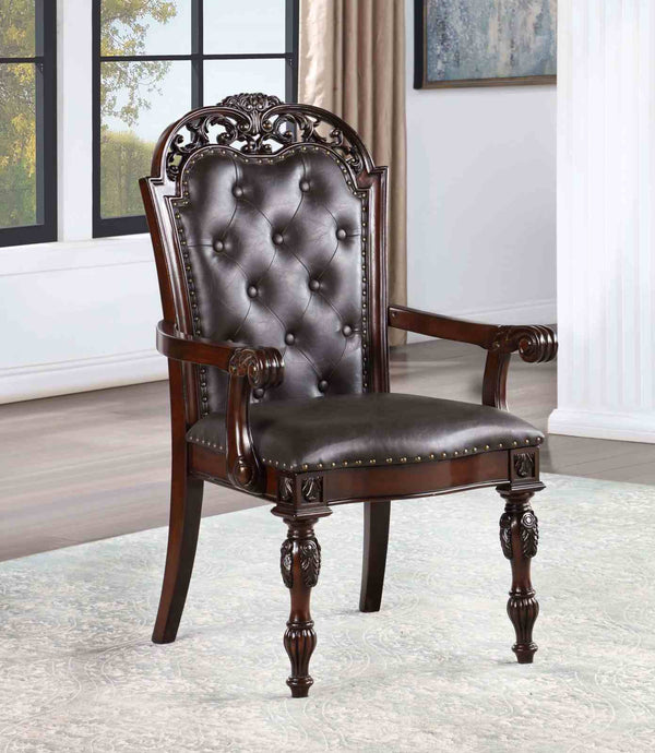 Nouvelle Brown Cherry/Espresso Arm Chair