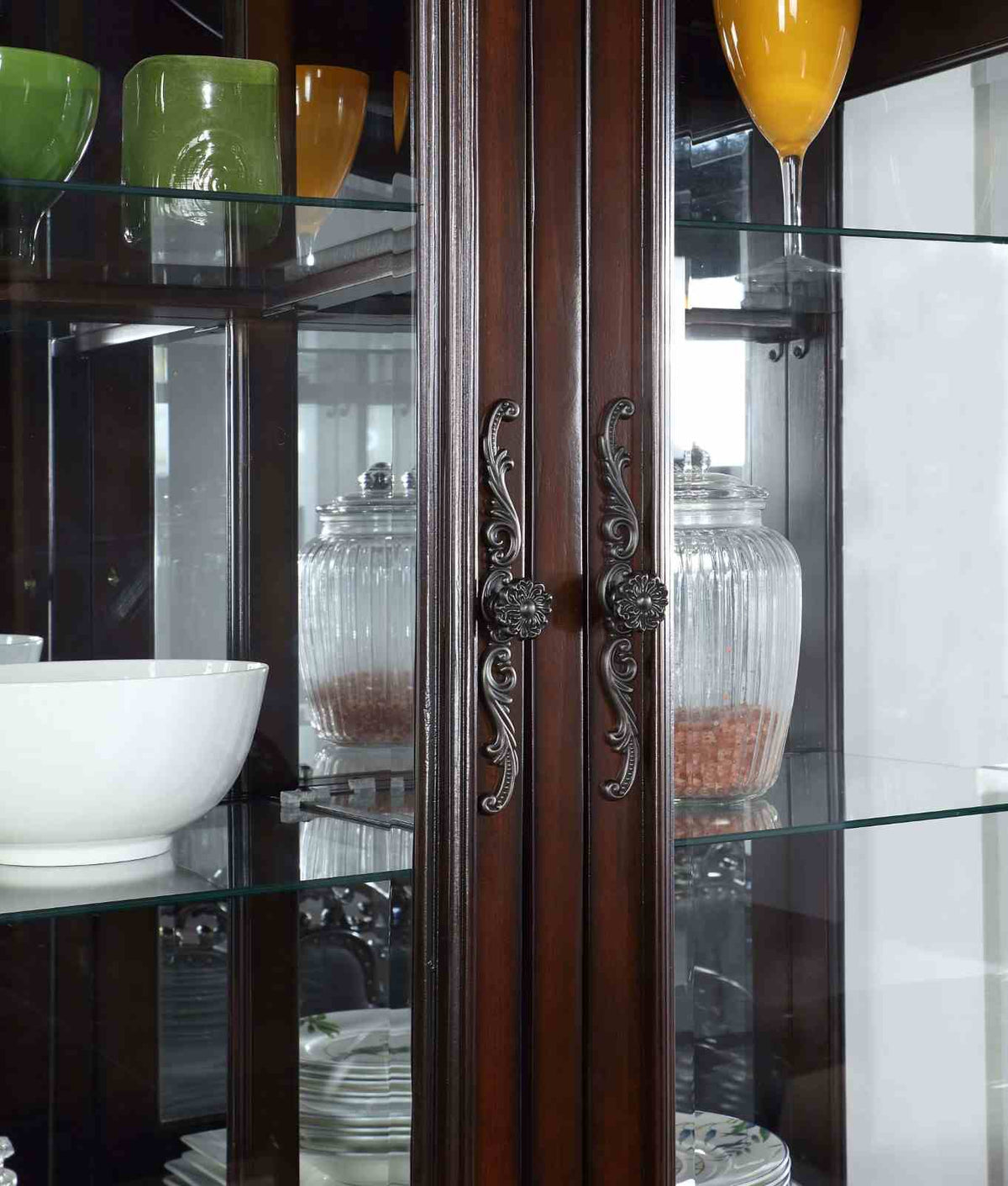Nouvelle Brown Cherry Hutch & Buffet from Furniture of America - Luna Furniture