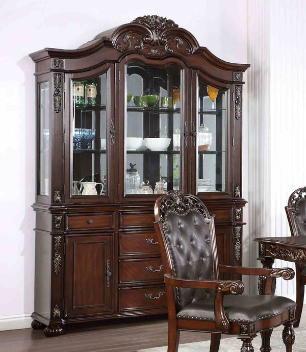 Nouvelle Brown Cherry Hutch & Buffet