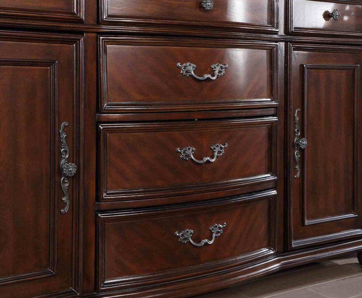 Nouvelle Brown Cherry Hutch & Buffet from Furniture of America - Luna Furniture