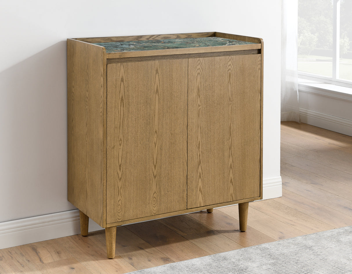 Novato Light Chestnut Sintered Stone Cabinet from Steve Silver - Luna Furniture