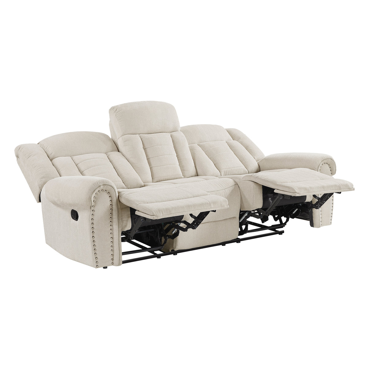 Nutmeg Beige Double Reclining Living Room Set from Homelegance - Luna Furniture