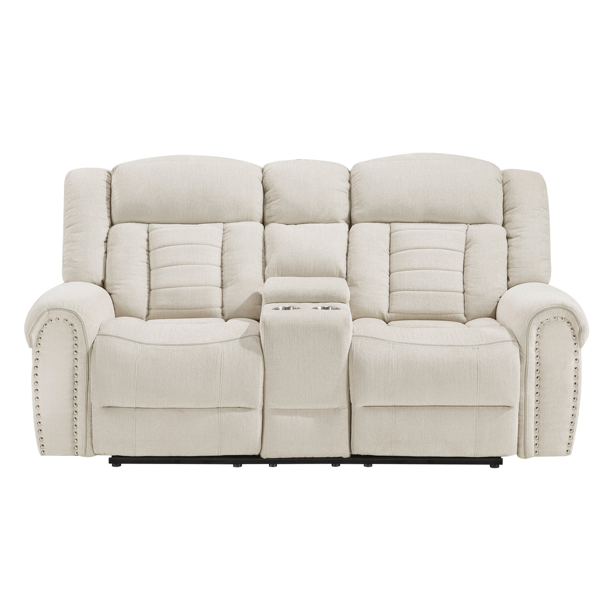 Nutmeg Beige Double Reclining Living Room Set from Homelegance - Luna Furniture