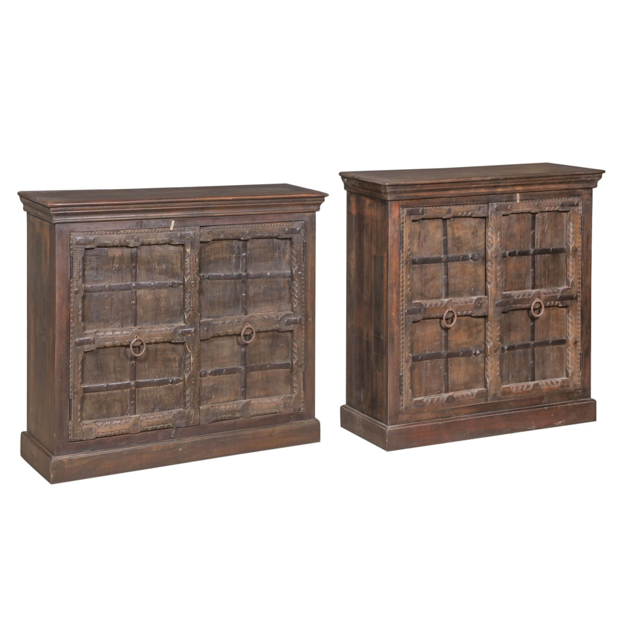 Carved Wood Storage Cabinet with Decorative Doors from Home Trends & Design - Luna Furniture