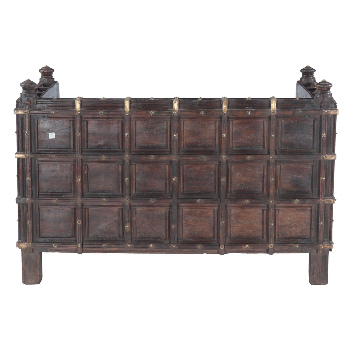 Large Wooden Sofa Crafted from Vintage Stick Box