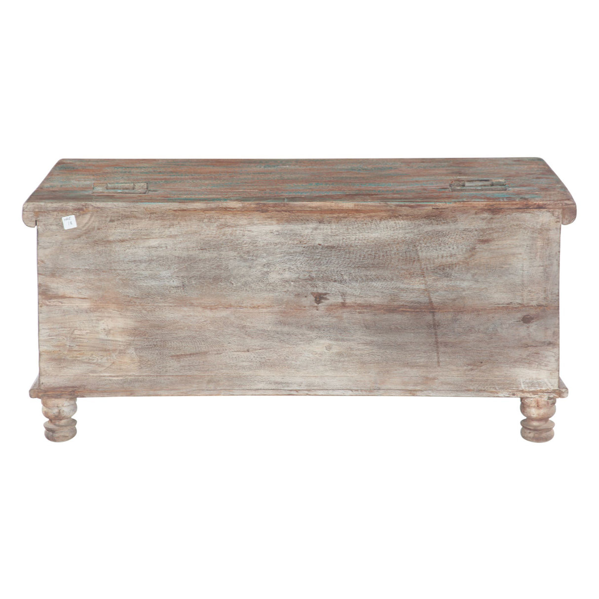 Hand Carved Wood Coffee Table with Built In Storage