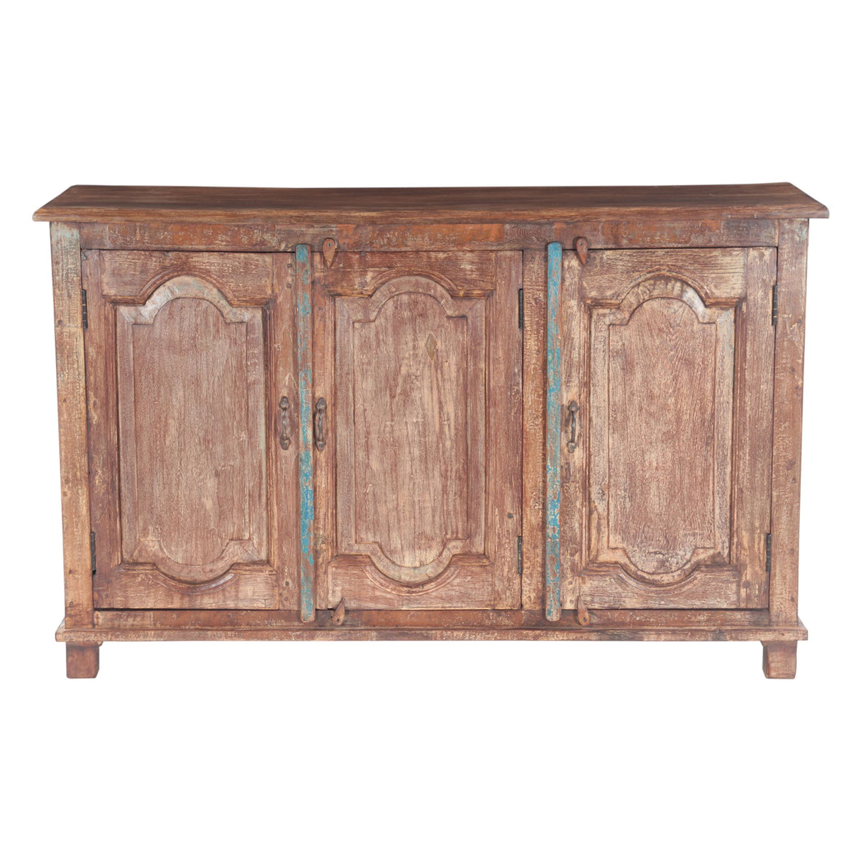 Large Wood Sideboard Crafted from Three Vintage Doors