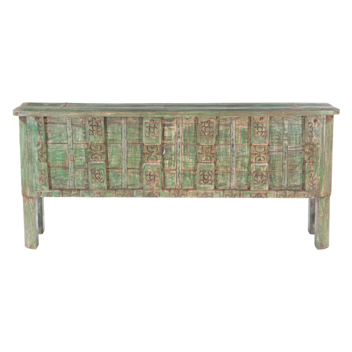 Large Vintage Wood Door Console Table