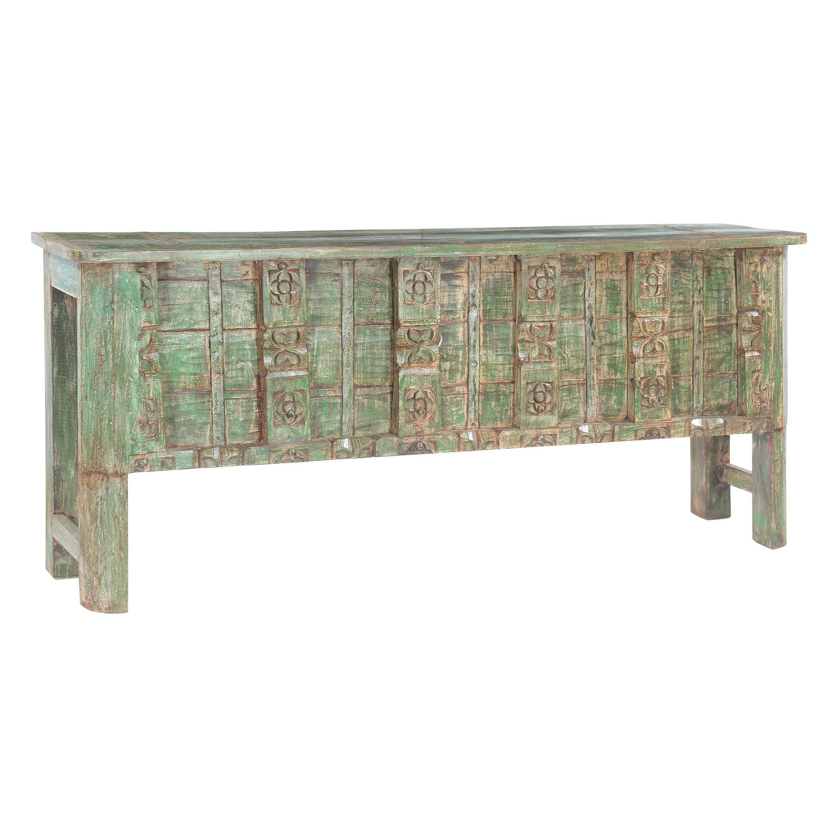Large Vintage Wood Door Console Table