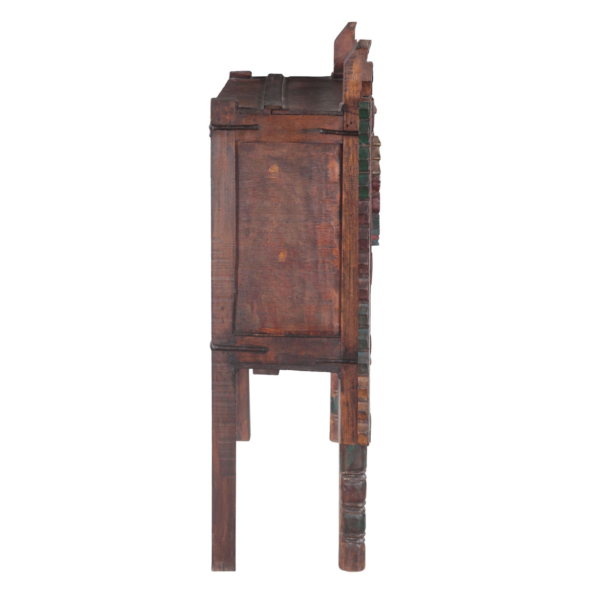 Finely Carved Large Wood Damchiya Chest