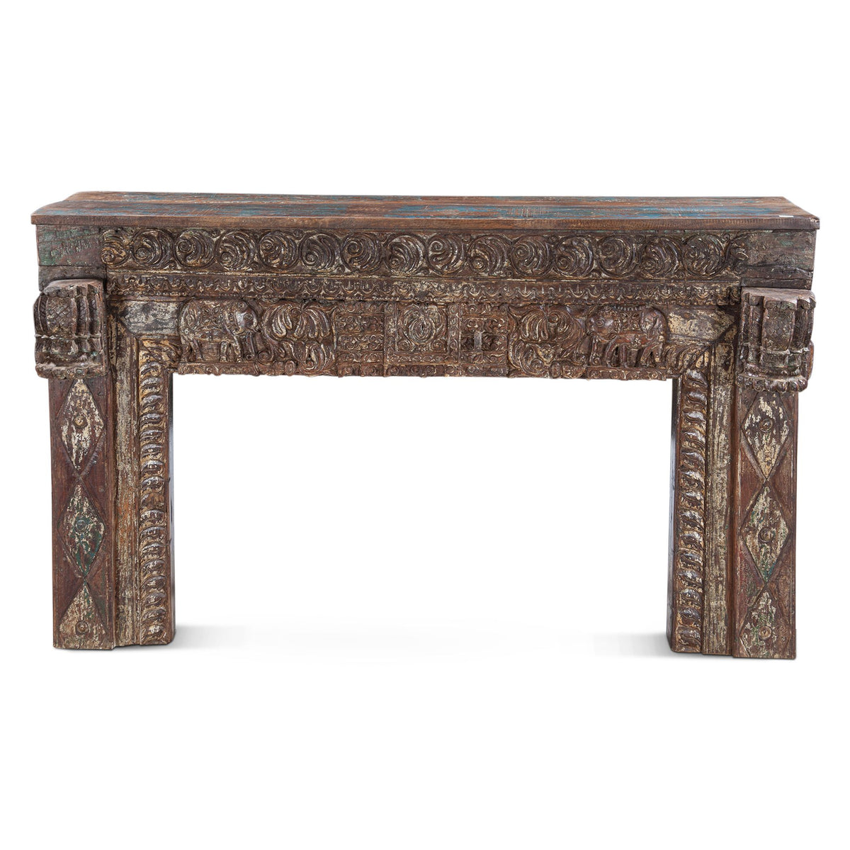 Finely Carved Wood Console Table from Home Trends & Design - Luna Furniture
