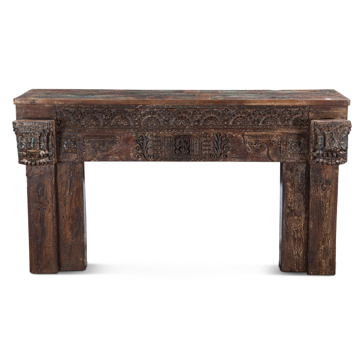 Finely Carved Wood Console Table from Home Trends & Design - Luna Furniture