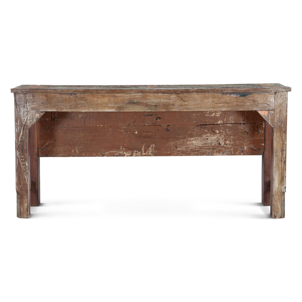 Finely Carved Reclaimed Door Console Table from Home Trends & Design - Luna Furniture