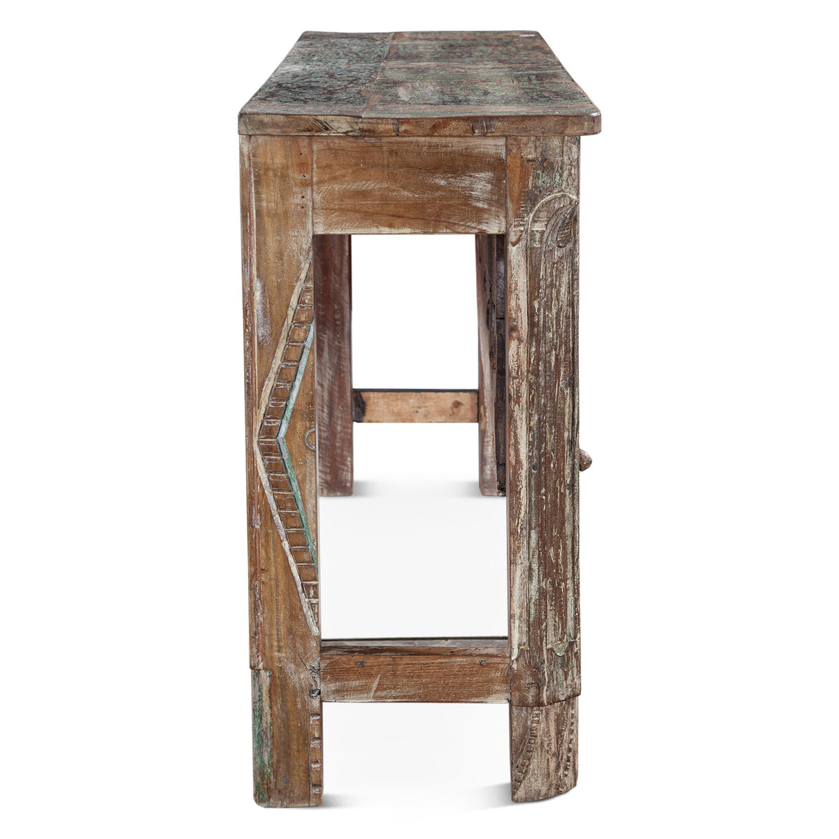 Finely Carved Reclaimed Door Console Table from Home Trends & Design - Luna Furniture