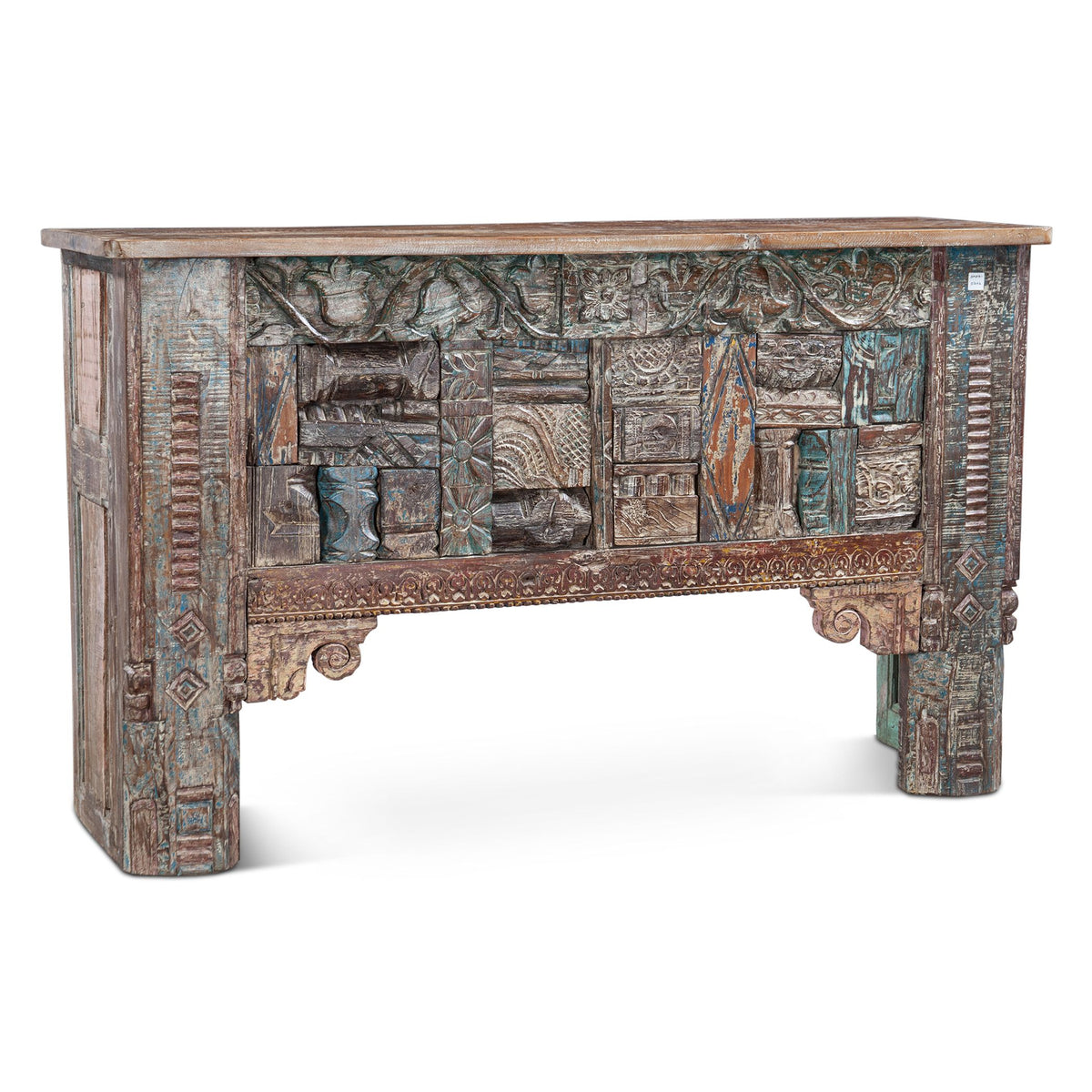 Finely Carved Wood Console Table from Home Trends & Design - Luna Furniture
