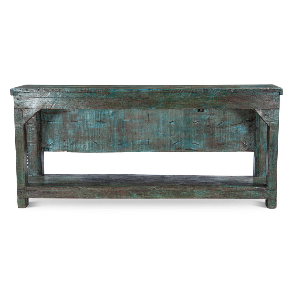 Finely Carved Wood Door Console Table with Bottom Shelf from Home Trends & Design - Luna Furniture