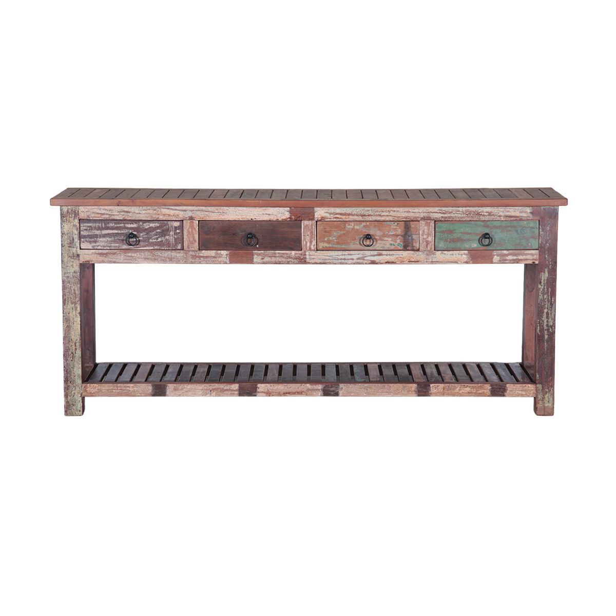 71" Reclaimed Boatwood Console Table from Home Trends & Design - Luna Furniture